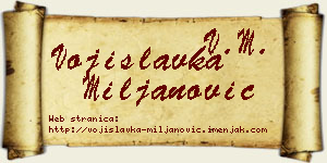 Vojislavka Miljanović vizit kartica